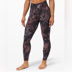 Lululemon Unlimit High Rise Tight 25" Keyhole Leggings- Diamond Dye- Size 4